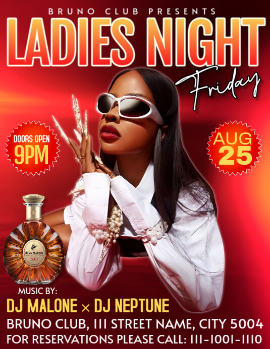 Maximalist Ladies Night Friday  Flyer (us Letter) template