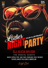 Maximalist Ladies Night Party A1 template