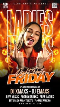 Maximalist Ladies Night Party Facebook Story Video template