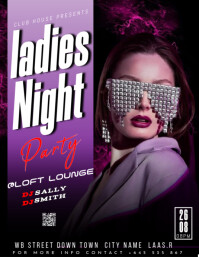 Maximalist Ladies Night Party Flyer (us Letter) template