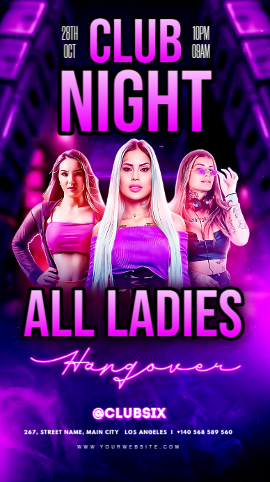 Maximalist Ladies Night Party Instagram Story Template | PosterMyWall