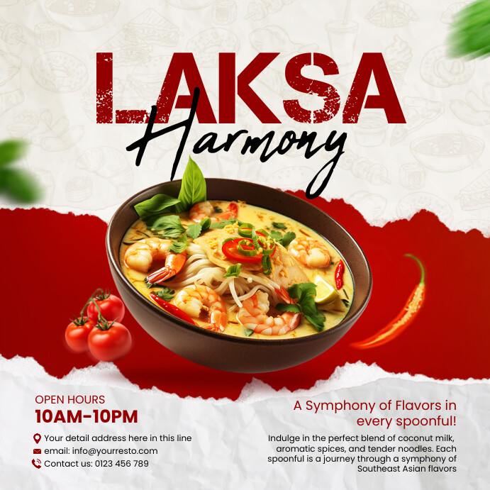 Maximalist Laksa Harmony Instagram Post Templ template