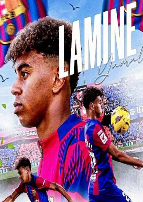Maximalist Lamine Yamal A4 Template | PosterMyWall