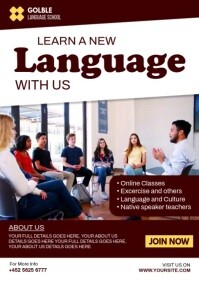 Hvid Language School Promotion A4 Template