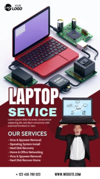 Maximalist Laptop Service Instagram Story template