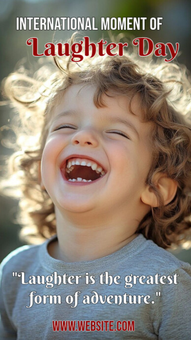 Maximalist Laughter Day Digital Display (9:16) template