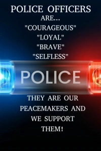 Maximalist Law Enforcement Appreciation Day Pinterest Graphic template
