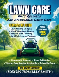 Maximalist Lawn Care Flyer (us Letter) template