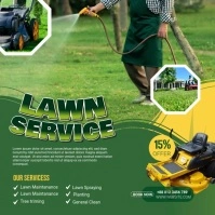Maximalist Lawn Care Services Instagram Post template