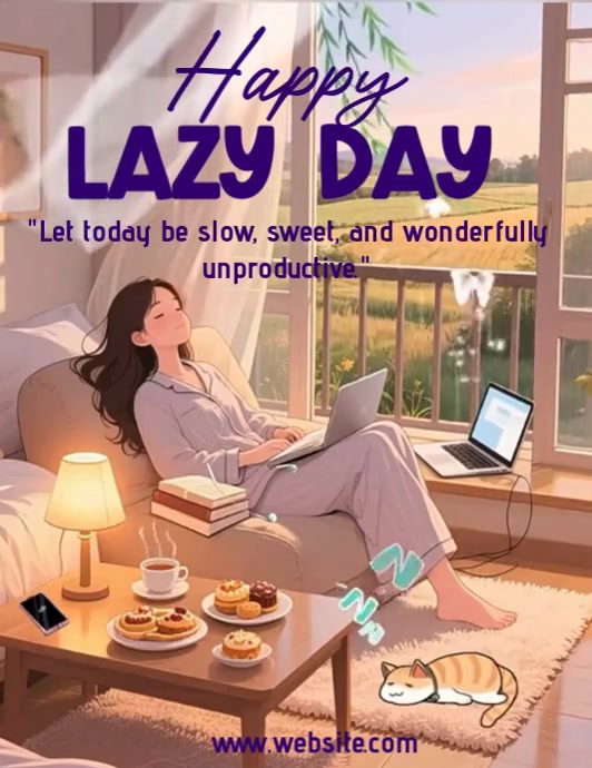 Maximalist Lazy Day Flyer (us Letter) 传单(美国信函) template