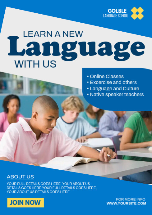 Maximalist Learn New Language  A4 template