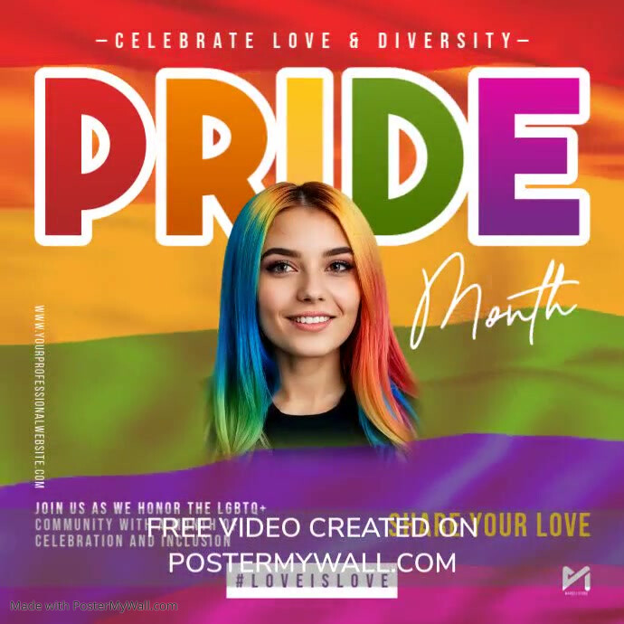 Pride Posts Examples Maximalist LGBTQ Pride Month Instagram Post Template | PosterMyWall