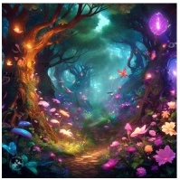 Maximalist Light In Mysterious Forest  Instag Publicação no Instagram template