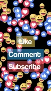 Maximalist Like, Comment, Subscribe  Instagram Story template