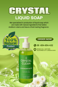 Maximalist Liquid Soap Promotion Template Poster