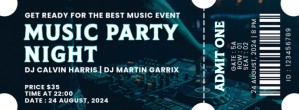 Maximalist Live Concert Ticket Facebook Cover template