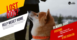 Maximalist Lost Pet Ad Template Facebook Shared Image