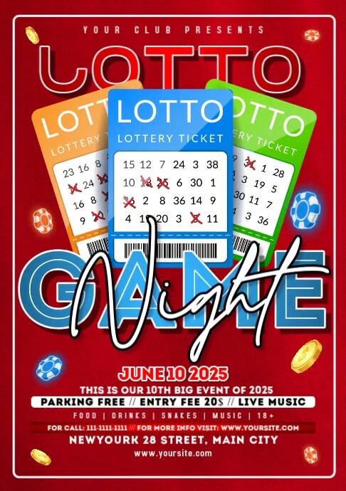 Maximalist Lotto Game Night |lotto Game 2025 A5 template