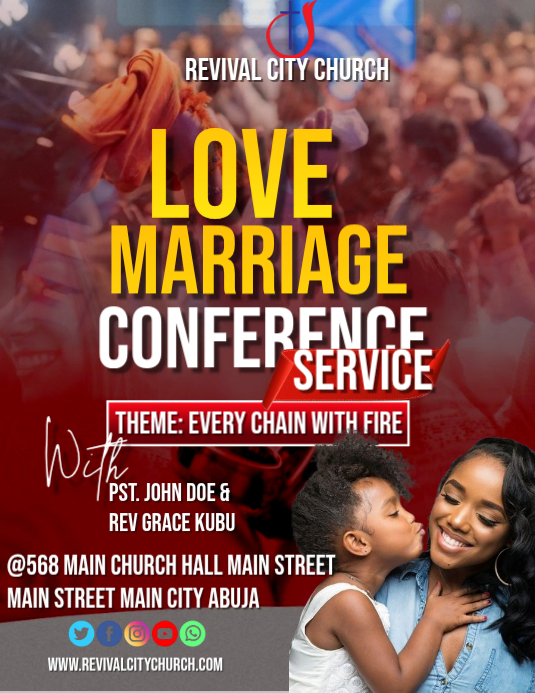 Maximalist Love Marriage Conference Flyer (us Letter) Template ...