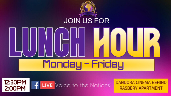 Maximalist Lunch Hour  Digital Display (16:9) template