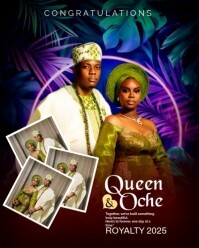 Maximalist Luxury Wedding Ceremony Flyer – Editable Modern Wedding Invitation & Couple Showcase Temp Instagram Portrait template
