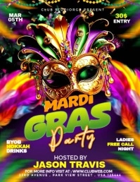 Maximalist Mardi Gras Party Flyer (us Letter) template