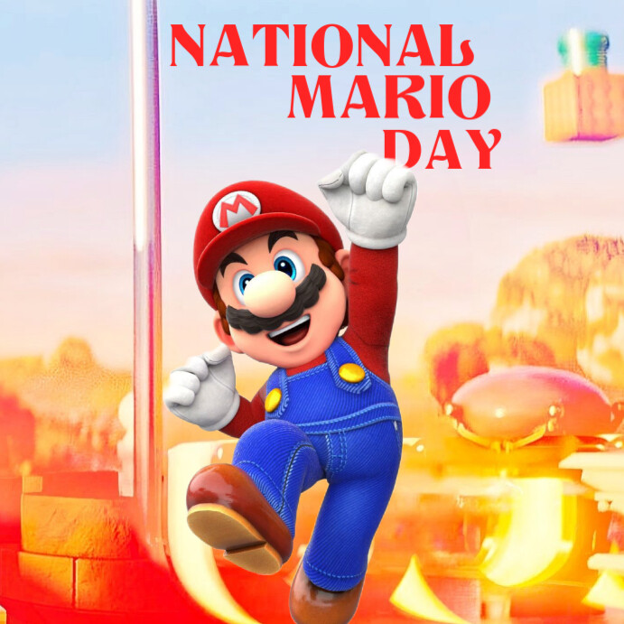 Plantilla de Maximalist Mario Day Instagram Post | PosterMyWall
