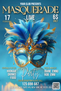 Maximalist Masquerade Banner 4' × 6' template