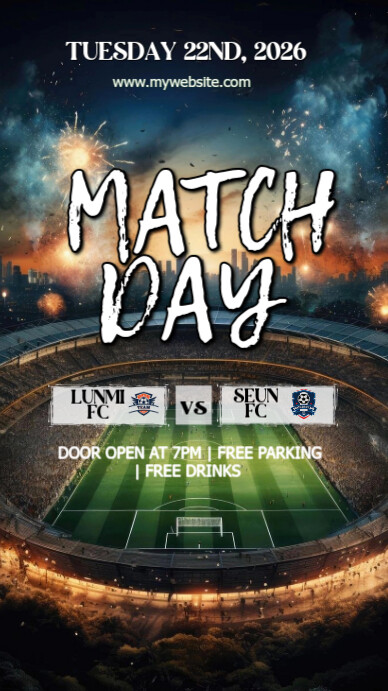 Football Match Announcement Template | PosterMyWall