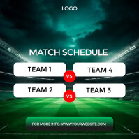 Maximalist Match Schedule Template  Instagram Post