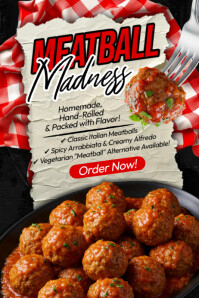 Maximalist Meatball Poster Plakat template