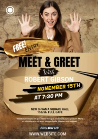 Maximalist Meet & Greet Flyer Template A3