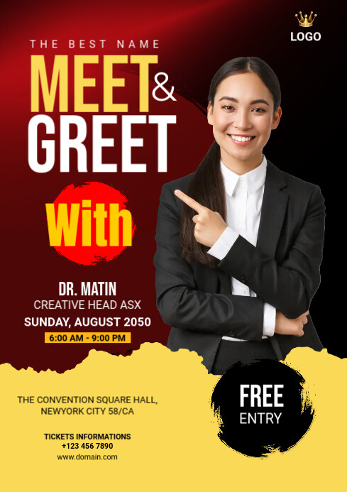 Maximalist Meet & Greet Flyer Template A1