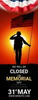 Maximalist Memorial Day Business Sign Door Hanger Дверная листовка template