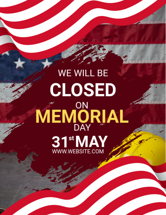Copy of Maximalist Memorial Day Business Sign Flyer (us Letter ...