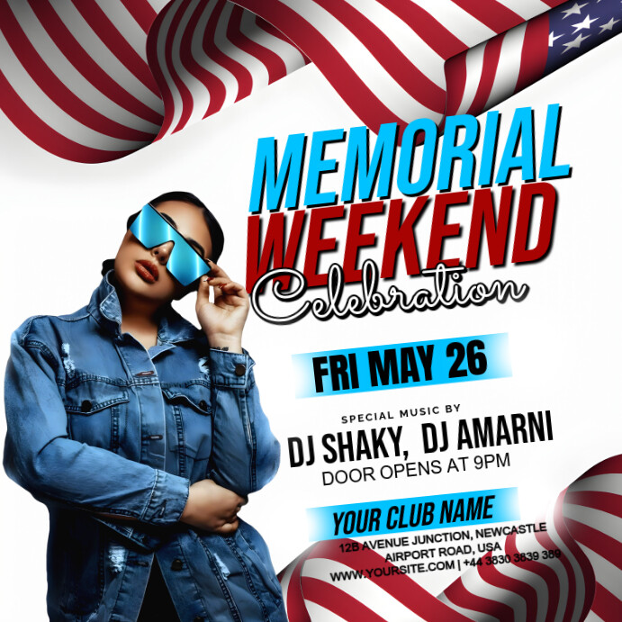 Copy of Maximalist Memorial Day Club Party Ad Instagram Post | PosterMyWall