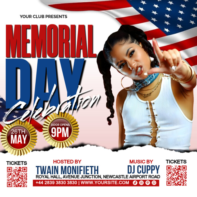 Copy of Maximalist Memorial Day Club Party Ad Instagram Post | PosterMyWall