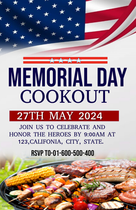 Maximalist Memorial Day Cookout Template Tabl | PosterMyWall