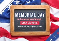 Maximalist Memorial Day Holiday Postcard Postal template