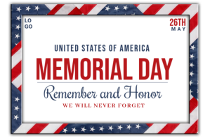 Maximalist Memorial Day  Label Etiket template