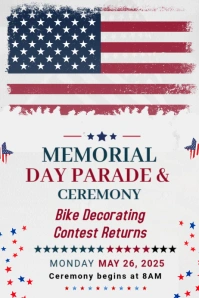 Maximalist Memorial Day Parade Ceremony Poster template
