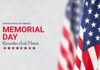 Maximalist Memorial Day  Postcard Открытка template