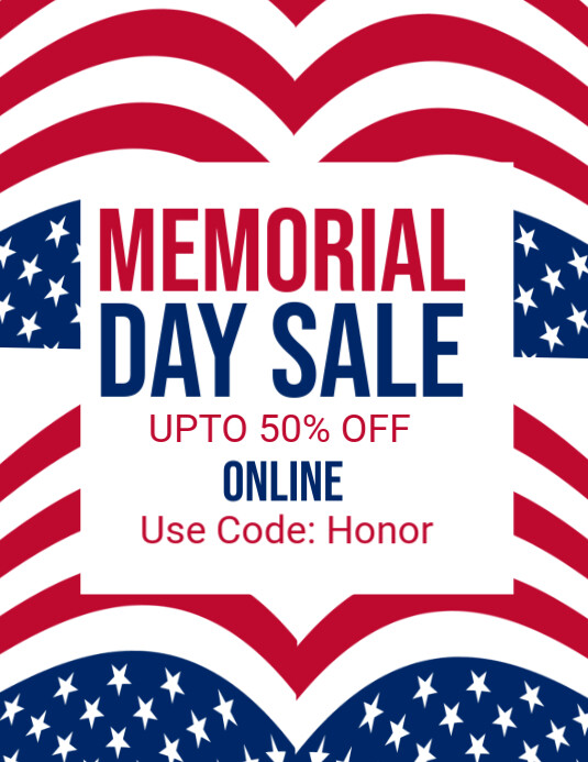 Maximalist Memorial Day Sale Flyer (us Letter) template