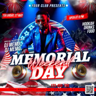 Maximalist Memorial Day Weekend Party Instagram Post Video template