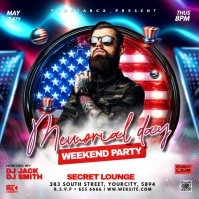 Maximalist Memorial Day Weekend Party Square (1:1) template