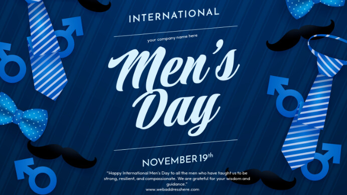 Maximalist Men's Day 2024 Youtube Thumbnail template