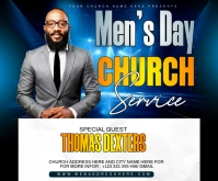 Maximalist Men's Day Sunday Service Medium Rectangle template