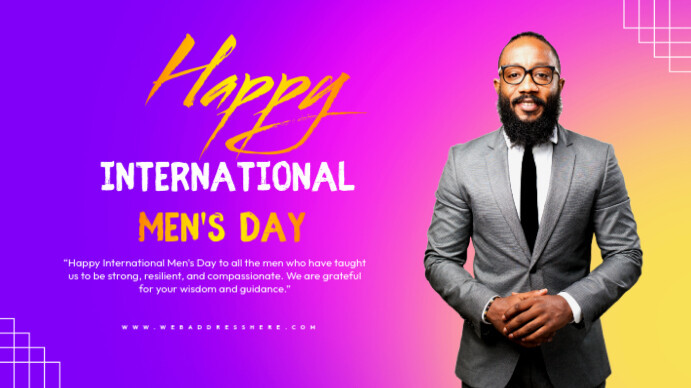 Maximalist Men's Day Youtube Thumbnail template