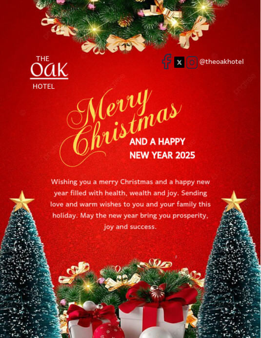 Copy of Maximalist Merry Christmas And A Happy New Year Flyer (us ...