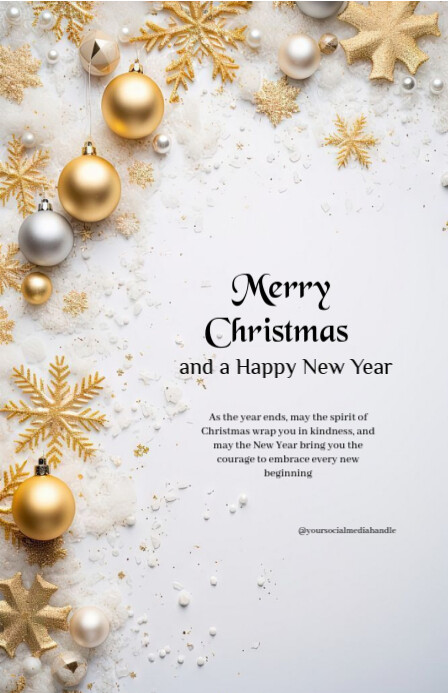 Copy of Maximalist Merry Christmas and Happy New Year Greeting Card ...